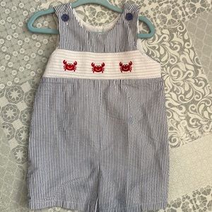 Adorable smocked boys outfit sz 18 months